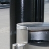 Litter bin Siti, 60-litres in stainless steel with ashtray, Saltholmen